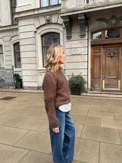 Zuzanna mohair striktrøje - Brun