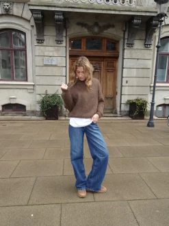 Zuzanna mohair striktrøje - Brun